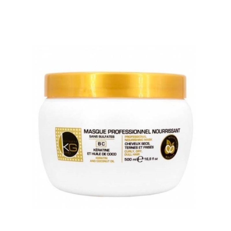 Masque Professionnel Nourrissant - Keragold Pro à la Kératine et à l’extrait d’ail – 500 ml
