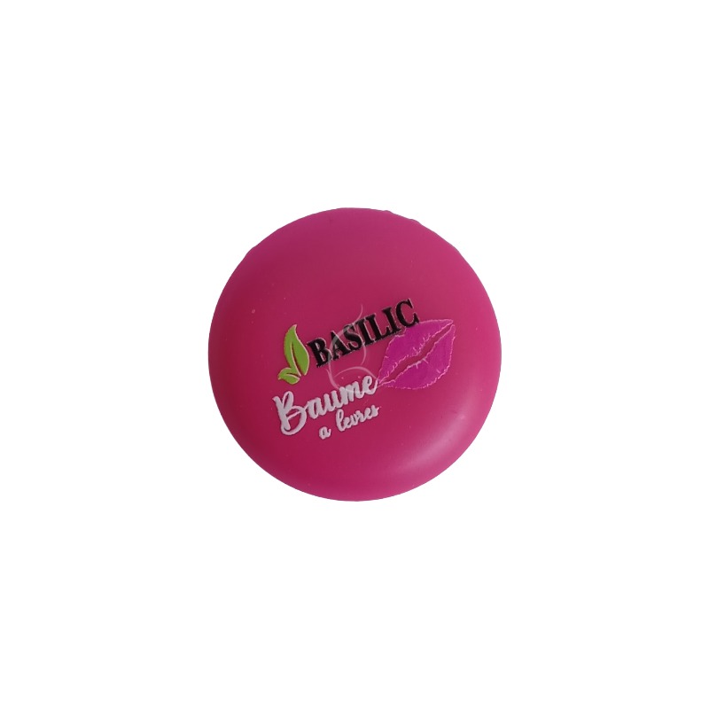 Baume à Lèvres Basilic – Beurre de Karité et Noix de Coco | Hydratation et Réparation Rose (#b12e58)
