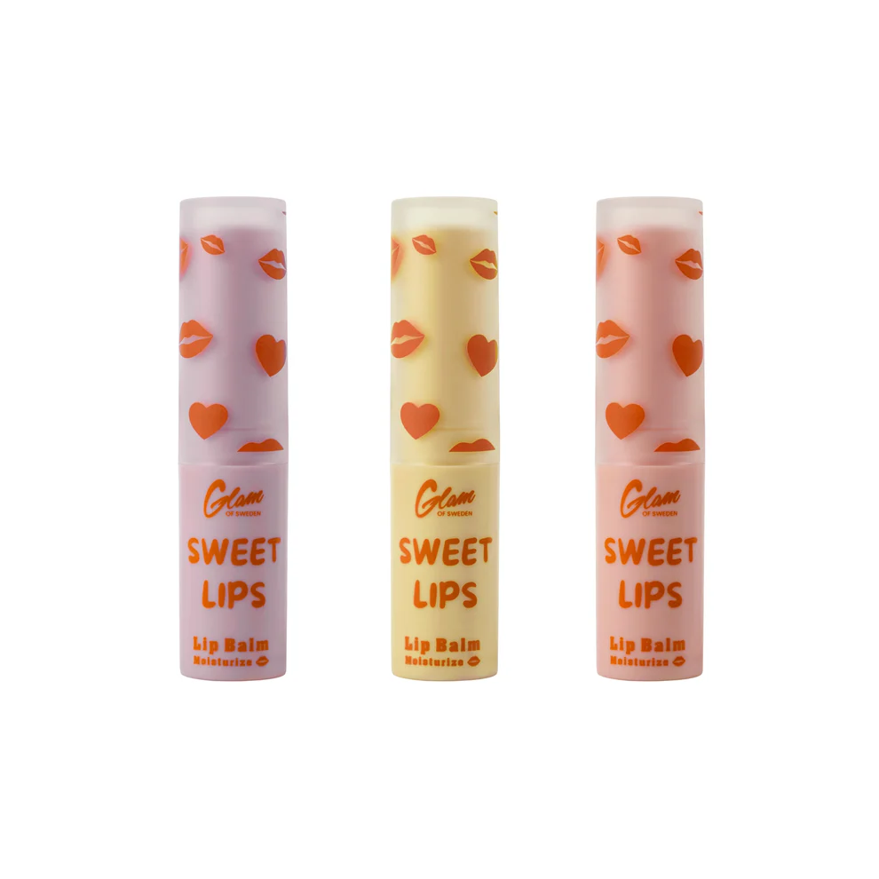 Lip Balm Glam of Sweden – Baume à Lèvres Hydratant et Adoucissant – Raisin, Citron, Pêche