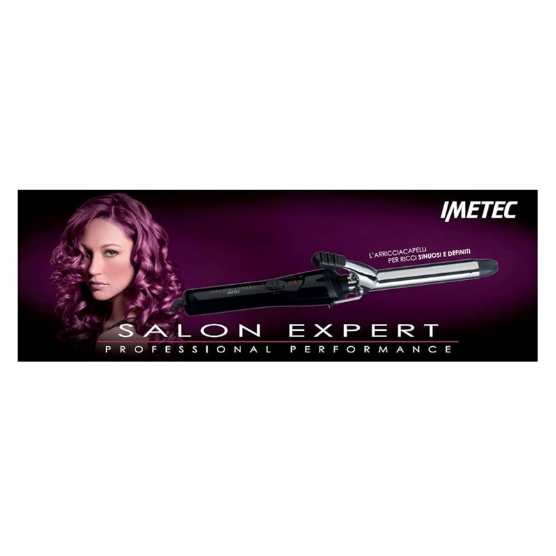 Imetec Salon Expert GT18 100 – Fer à Boucler Professionnel 19 mm, Chauffe Rapide jusqu’à 200°C