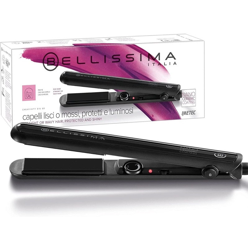 Lisseur Imetec Bellissima Creativity B15 50 – Lissage & boucles, revêtement NanoCéramique, 230°C