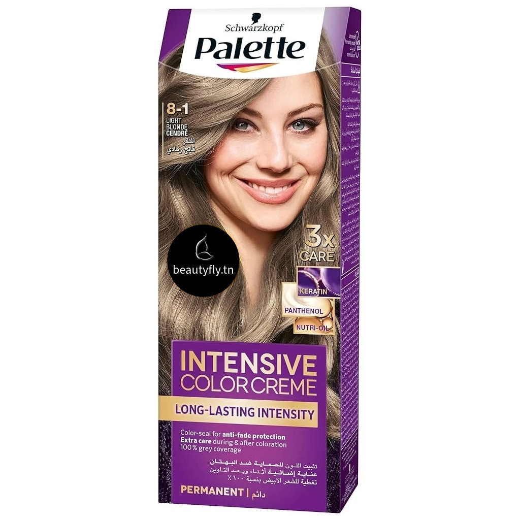 Palette Intensive Color Crème – Coloration Longue Durée 8-1 Light Blonde Cendre