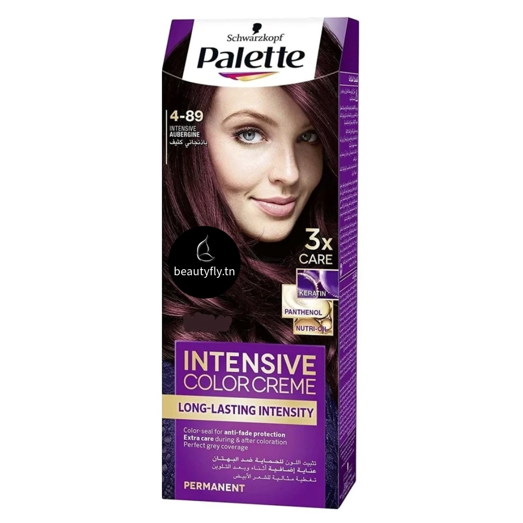Palette Intensive Color Crème – Coloration Longue Durée 4-89 Intensive Aubergine