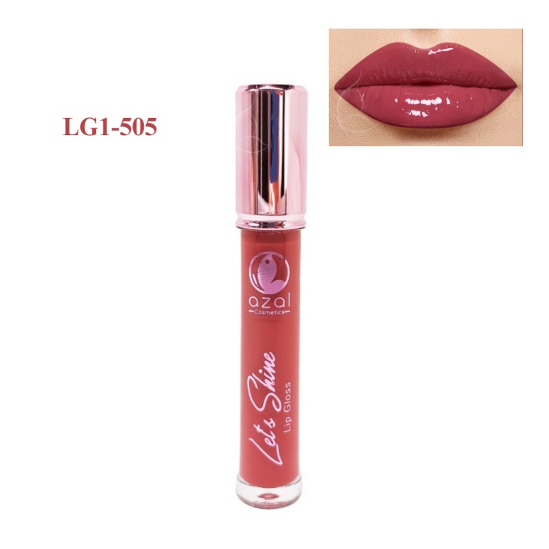Gloss LET’S SHINE Azal – Brillance Intense & Hydratation Longue Tenue LG1 - 505 (#ad4545)