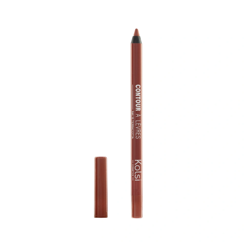 Lip Liner Kolsi – Crayon Contour des Lèvres Semi-Mat à Texture Veloutée 15-Terracotta