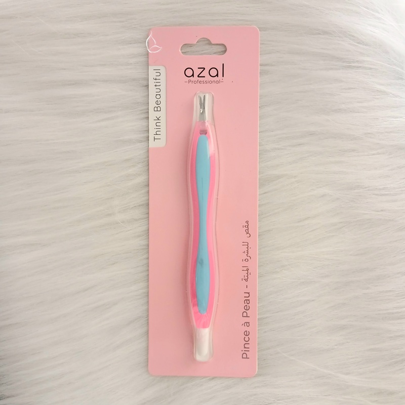 Pince à Peau Double Face Azal – Précision & Confort pour Cuticules CT5-142 (#ffadba)