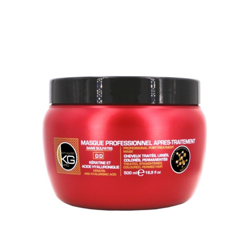 Masque Professionnel Aprés Traitement - Keragold Pro à la Kératine et à l’Acide Hyaluronique – 500 ml