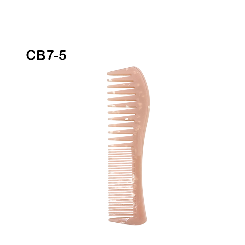 Peigne Plat Double Tête GM Quartz Edition – Dents Larges & Fines Rose poudré (#c7917c)