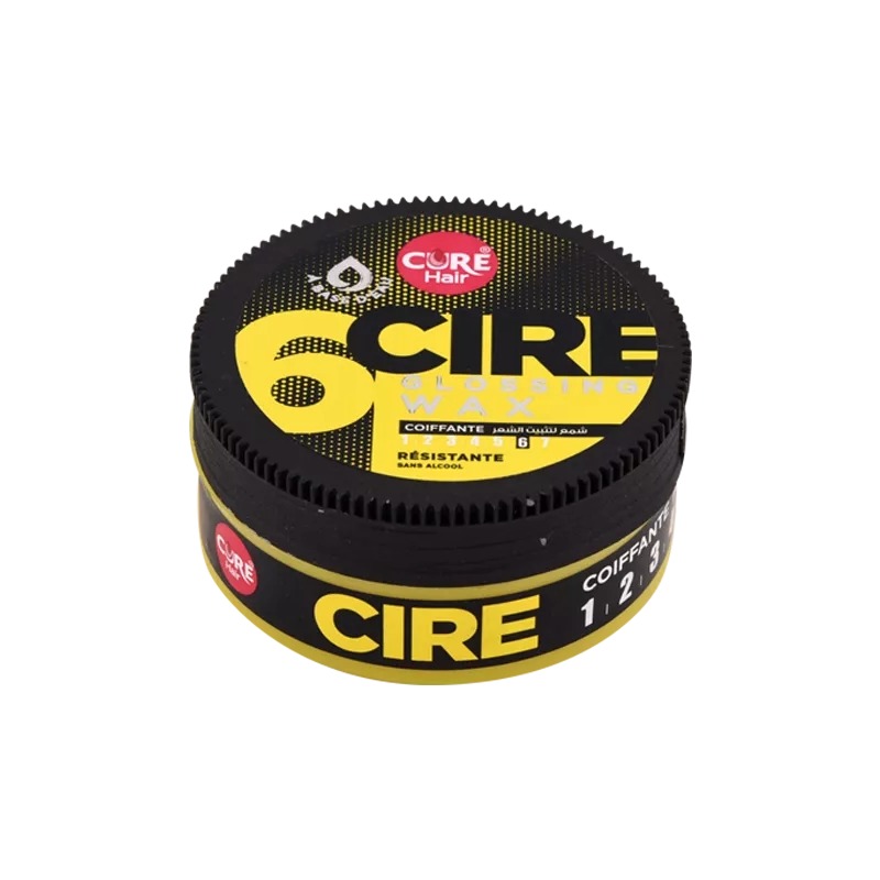 CURE Cire Modelante Cheveux – Fixation Forte & Texture Souple – Jaune 170g