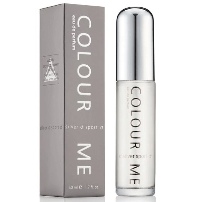 Colour Me Silver Sport Eau de Parfum 50 ml – Parfum Homme Boisé Aromatique Frais