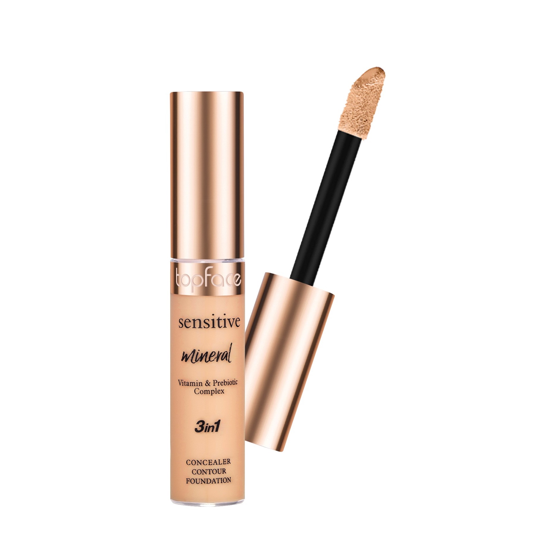 Anti-cernes Sensitive Mineral 3 en 1 de Topface Rose Beige - 002 (#e0a279)