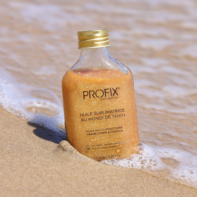 Huile Sublimatrice Pailletée PROFIX – Éclat Naturel pour Corps, Visage et Cheveux