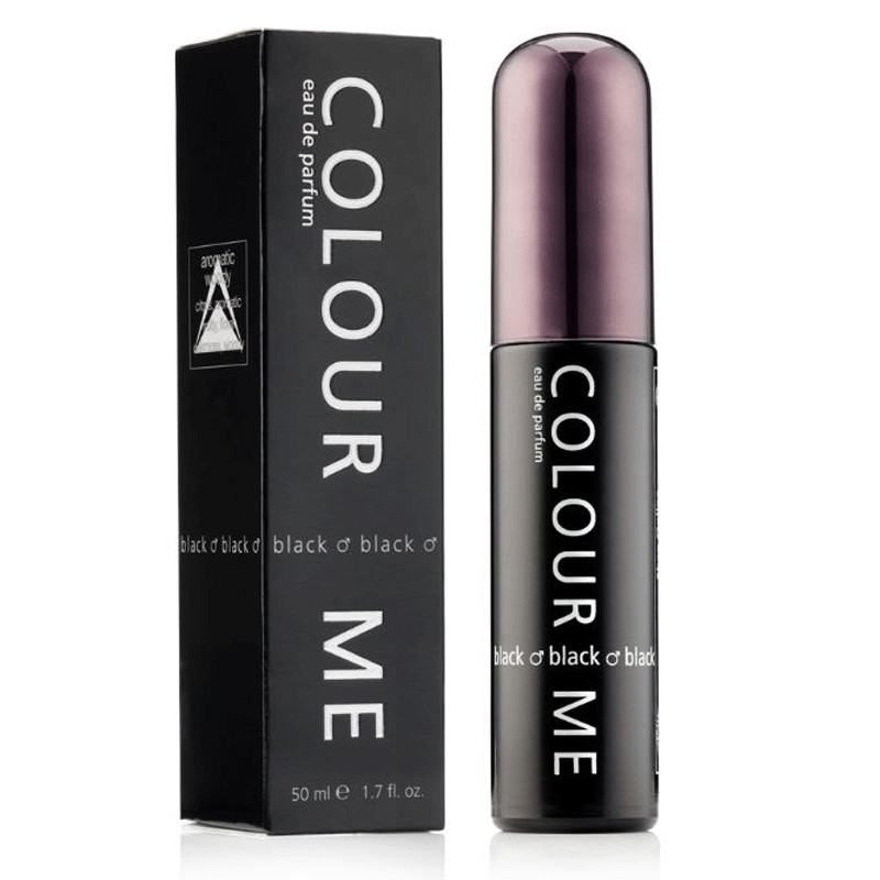 Colour Me Black Eau de Parfum Homme – 50 ml – Parfum Boisé Aromatique Élégant et Intense