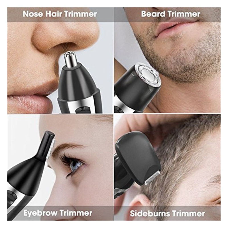 Tondeuse Électrique Femme 4 en 1 – Épilateur Visage & Corps Rechargeable Étanche pour Sourcils, Nez, Bikini et Plus