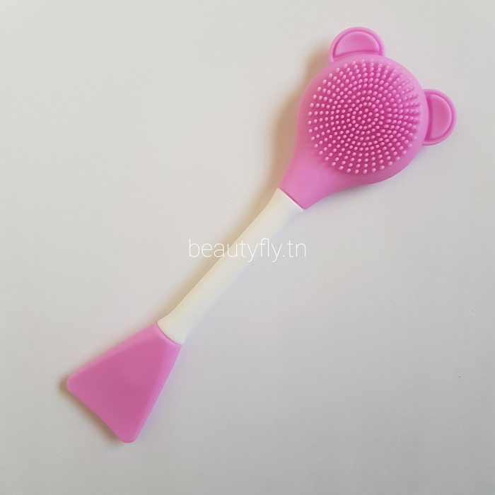 Pinceau Applicateur de Masque Visage en Silicone – Double Face, Exfoliant & Nettoyant, Forme Ours Mignonne