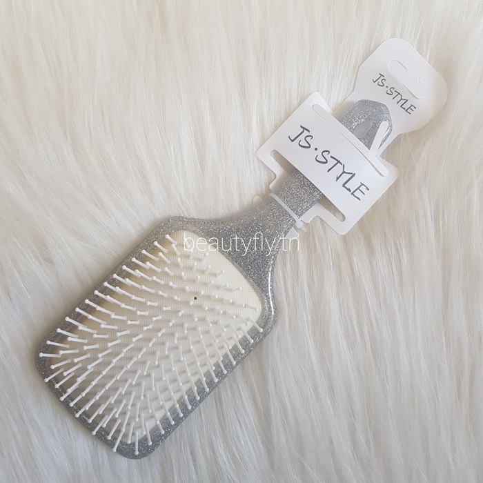 Brosse Plate Antistatique Pailletée – JS STYLE | Démêlage Doux & Brillance