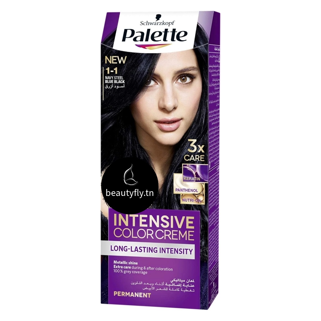 Palette Intensive Color Crème – Coloration Longue Durée 1-1 Blue Black