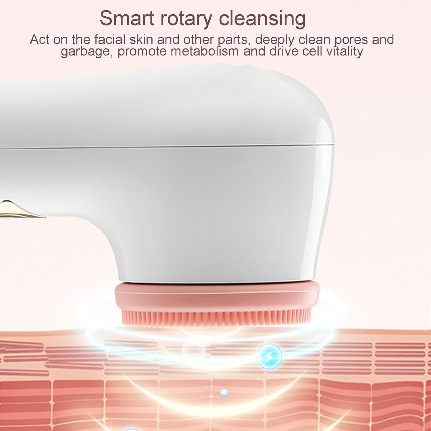 Mini Brosse Nettoyante Visage en Silicone – Appareil Électrique Rotatif Étanche pour Nettoyage Profond et Soin de la Peau