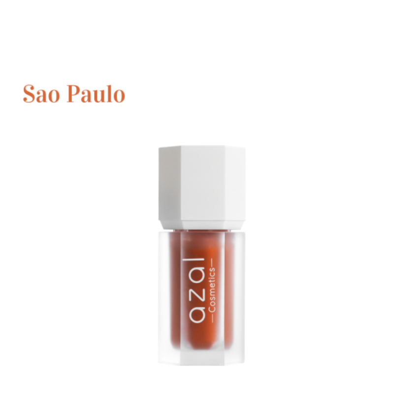 Blush Liquide Love Your Cheeks – Effet Sun-Kissed Waterproof & Longue Tenue Sao Paulo : Pêche (#ad441e)