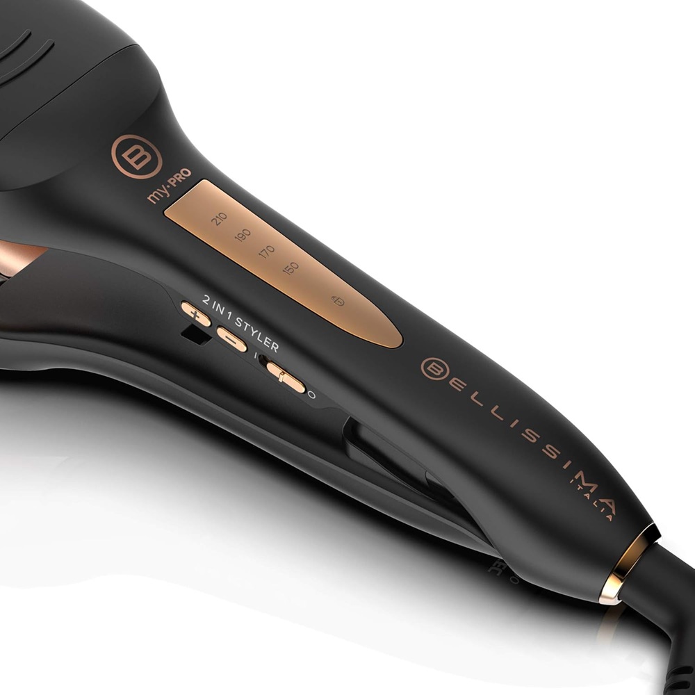 Lisseur 2-en-1 Imetec Bellissima My Pro – Cheveux Lisses ou Ondulations Beach Waves, Revêtement Céramique, 4 Températures