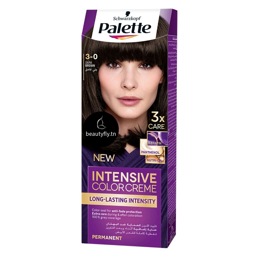 Palette Intensive Color Crème – Coloration Longue Durée 3-0 Dark Brown
