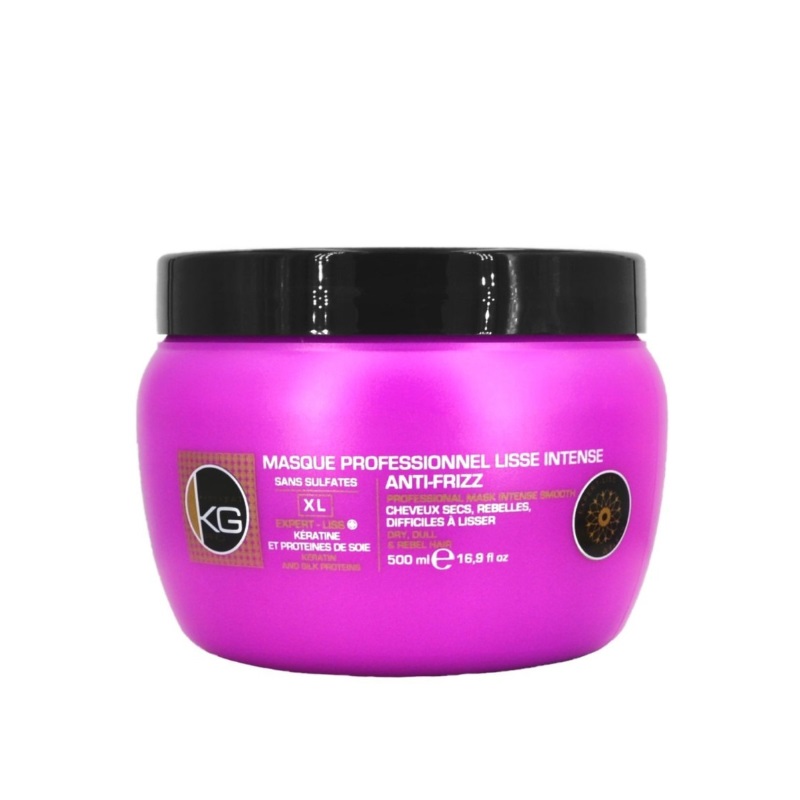 Masque Pro Lisse Intense Anti-Frizz – Kératine et Protéine de Soie – Keragold 500 ml