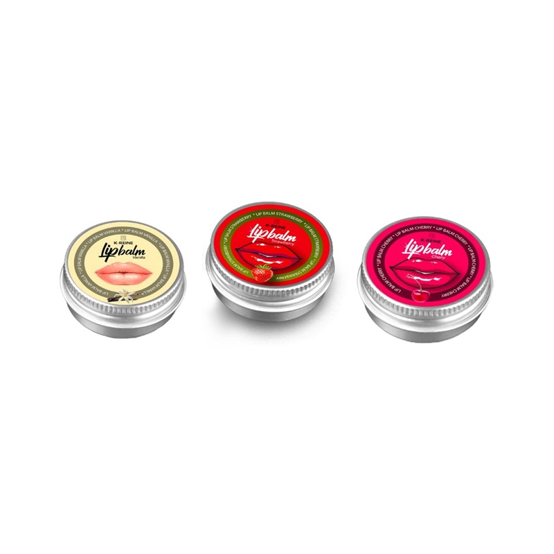 Baume à Lèvres Naturel K-Reine - Vanille, Cerise ou Fraise | 10 ml