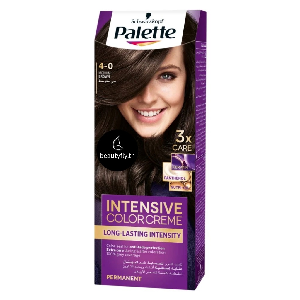 Palette Intensive Color Crème – Coloration Longue Durée 4-0 Medium Brown