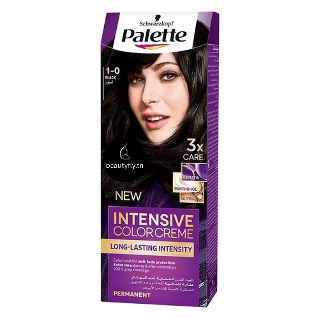 Palette Intensive Color Crème – Coloration Longue Durée 1-0 Black