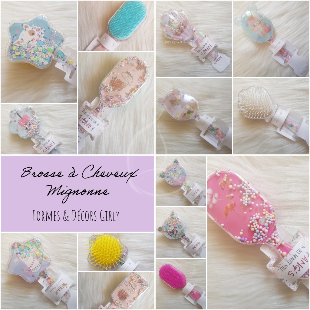 Brosse à Cheveux Enfant Mignonne – Formes & Décors Girly (Licorne, Lama, Cœur…)