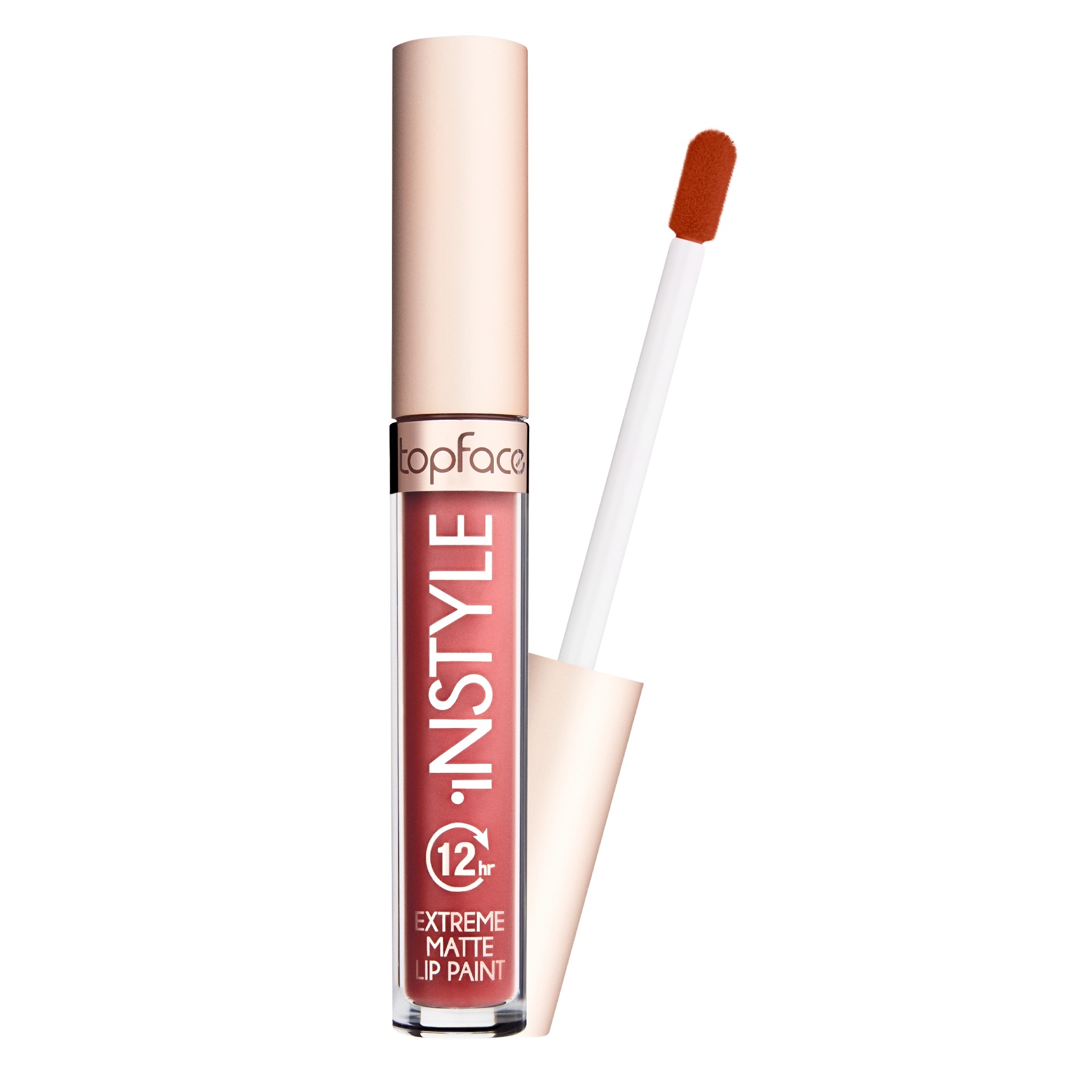 Gloss matte Topface Instyle Extreme Matte Lip paint 015 (#aa3817)