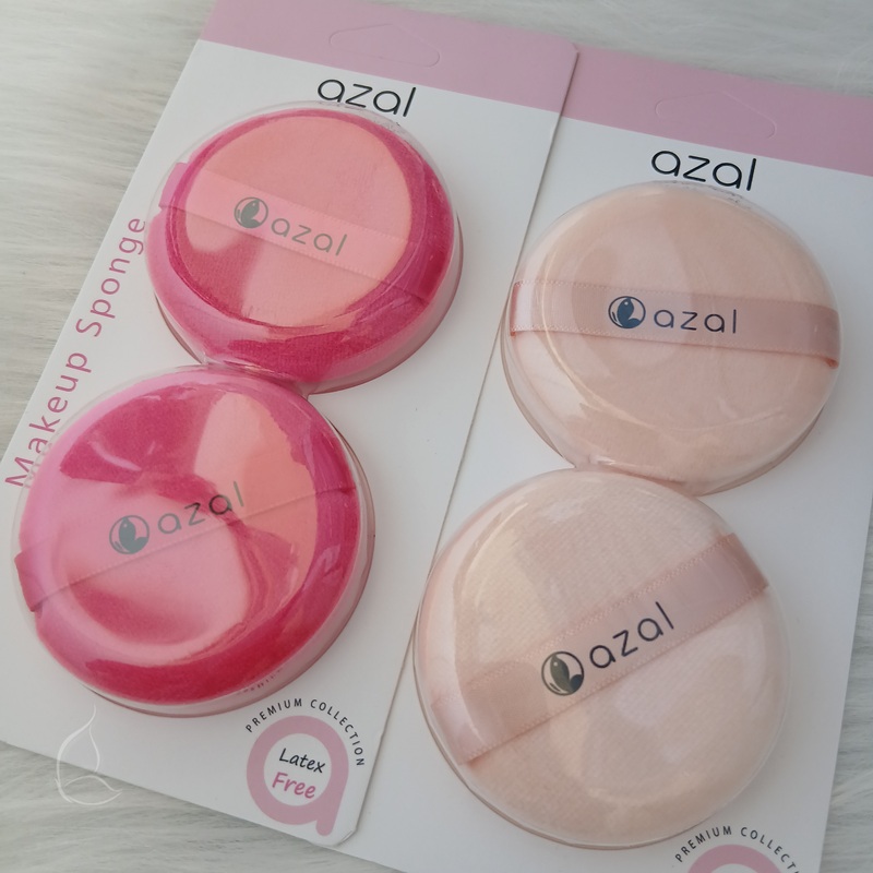 Éponges Maquillage Rondes Azal – Premium Collection, Pack de 2, Latex Free, Rose ou Beige