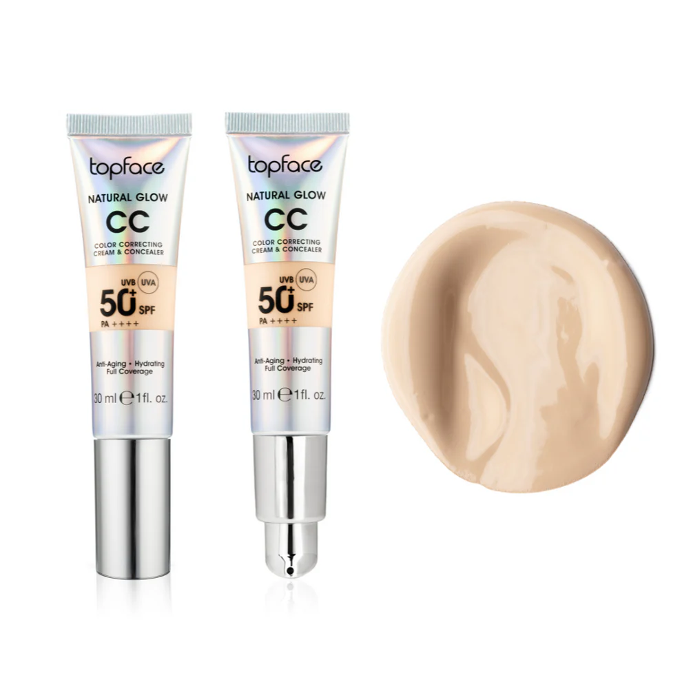 Topface CC Cream SPF 50+ – Crème Correctrice Teint & Anti-Âge avec Haute Protection Solaire 002