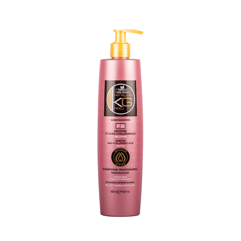 Shampoing Keragold FB Biotine - Kératine et Acide Hyaluronique - 500ml