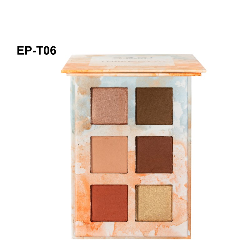 Palette TERRACOTTA – Fards à Paupières Nude & Orangés | 6 Fards Mattes & Irisés