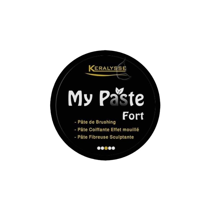 My Paste Fort Keralysse – Pâte Coiffante à Fixation Forte Effet Mouillé – Crème de Brushing Sculptante