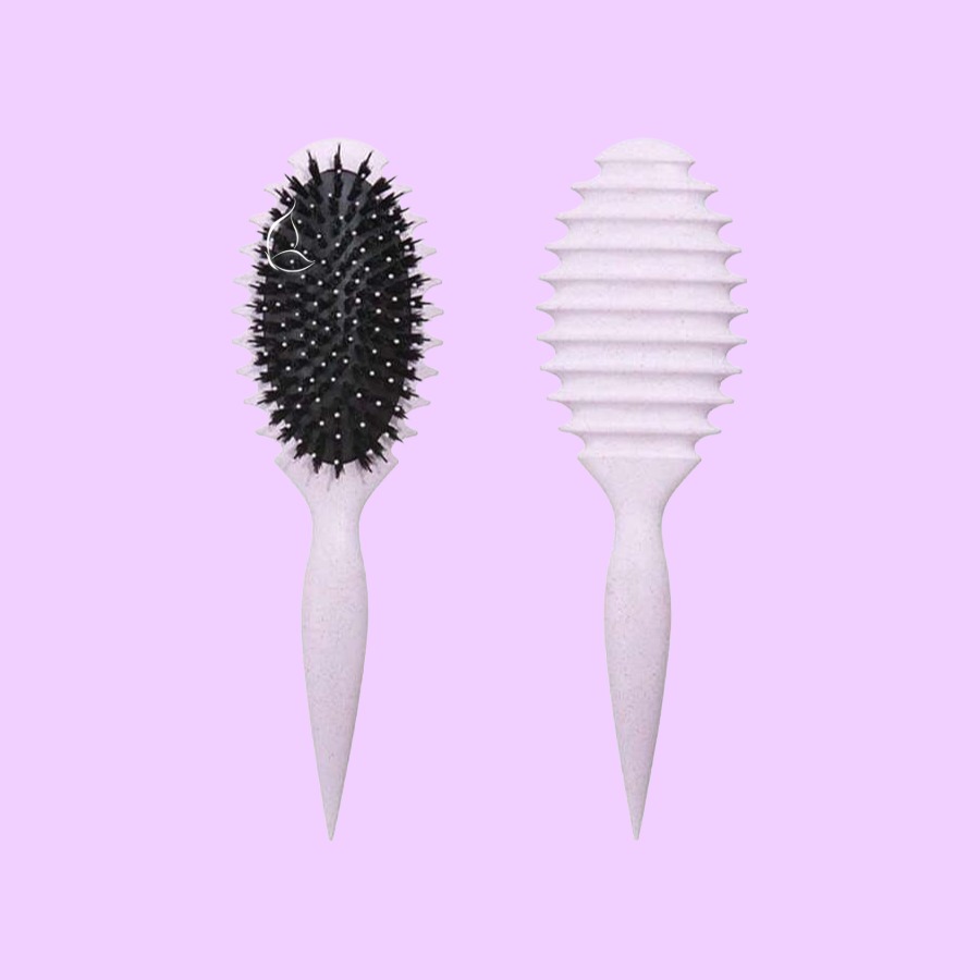 Brosse Curl Ovale Cheveux Bouclés – Démêlage Doux & Définition Volume Violet (#ddccdf)