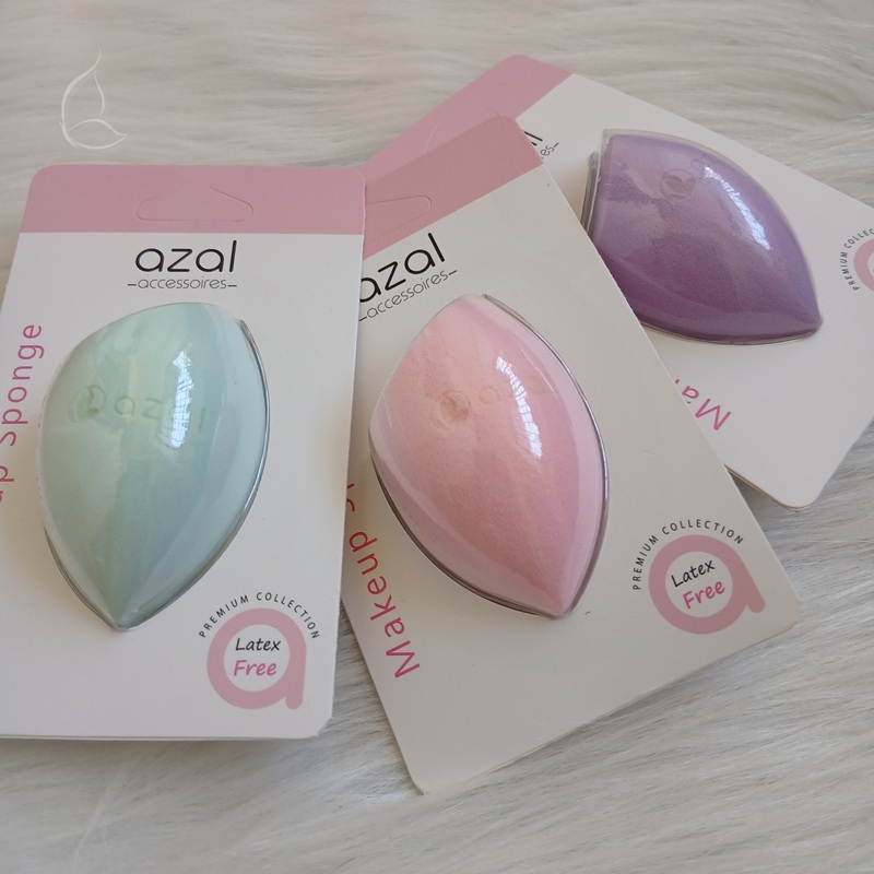 Éponge Maquillage Double Face Azal – Application Précise & Fini Impeccable, 3 Couleurs