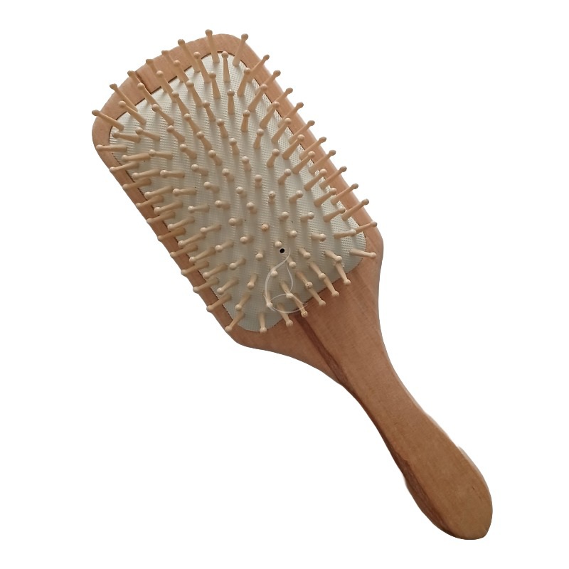 Brosse Plate en Bois – Démêlage Doux & Anti-Casse