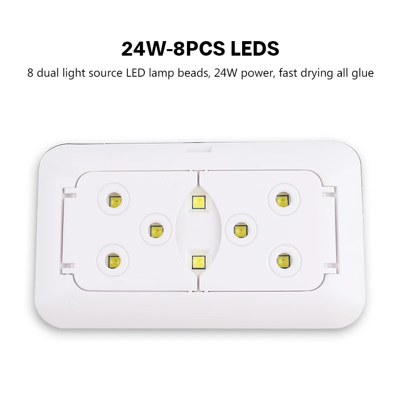 Lampe UV/LED Compacte SUN H7 PLUS 24W – Sèche-Ongles Professionnel avec Câble USB