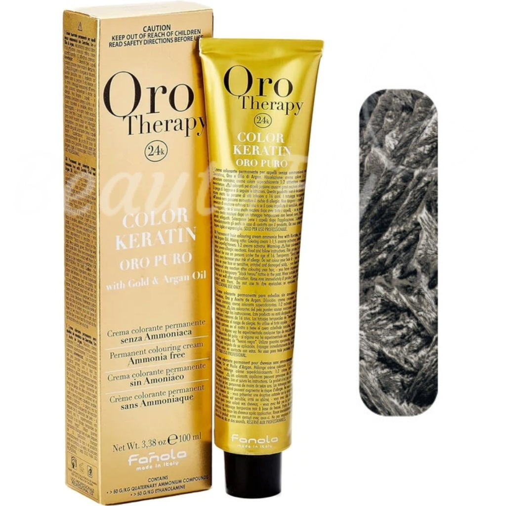 Coloration Keratin Oro Pure Fanola Oro Therapy - Cendré